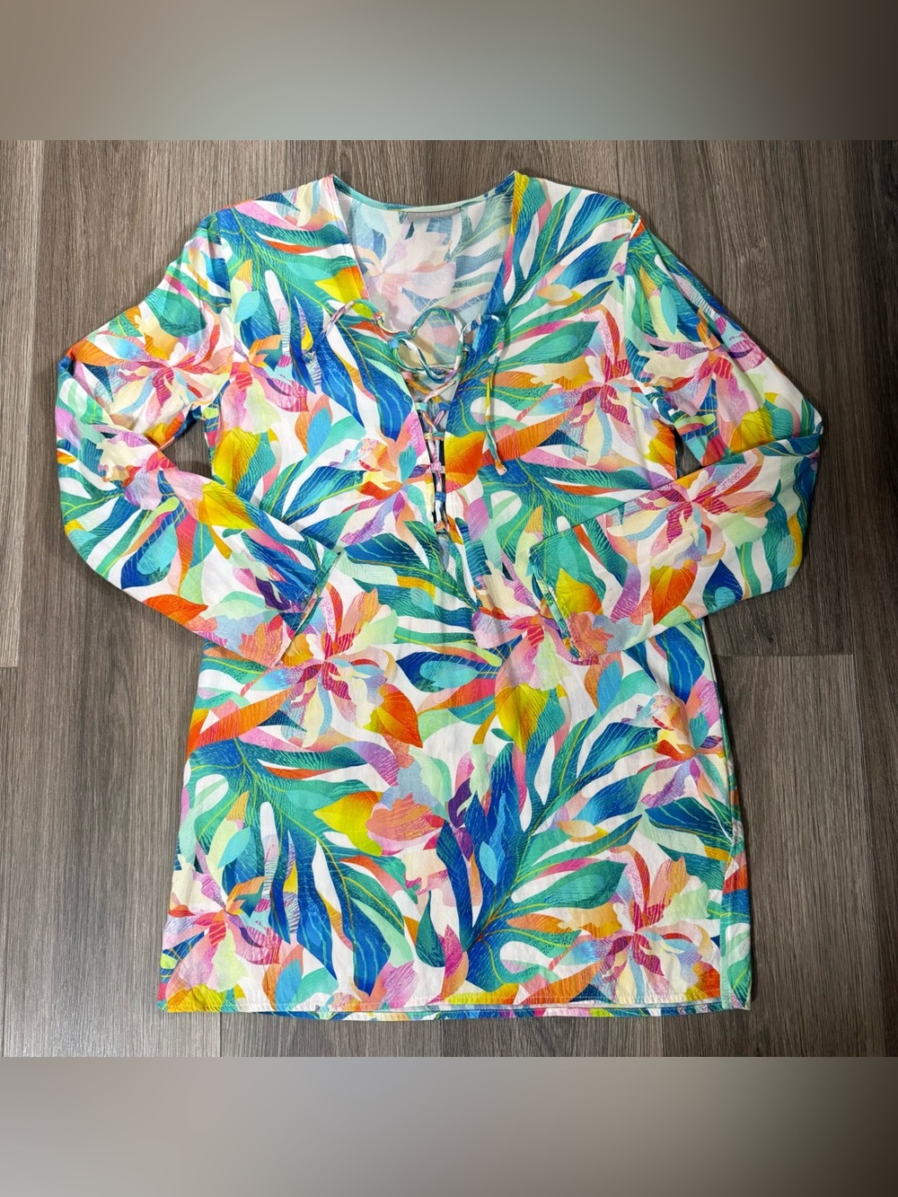 Colorful Vibrant Maximalist Swim Coverup by La Blanca Festival Beach Boho Swim